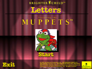 Muppet Kids: Volume 1 - Letters: Capital & Small