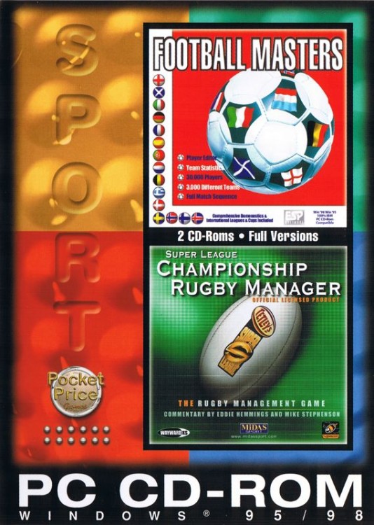 Football Masters + Championship Rugby Manager