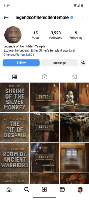 Legends of the Hidden Temple Instadventure