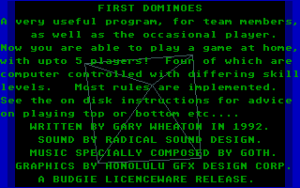 First Dominoes