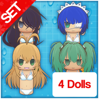 Senran Kagura: Peach Beach Splash - Ikki Tousen EE Wooden Doll Set