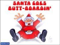 Santa Goes Butt-Boardin'