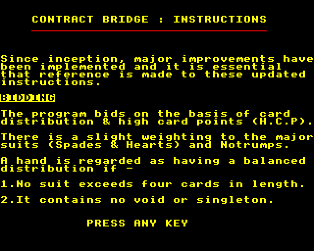 Contract Bridge