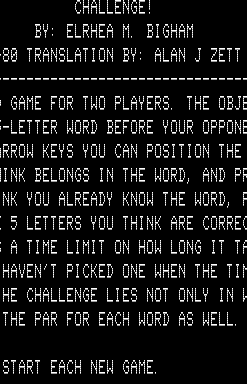 Word Challenge