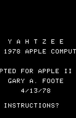 Yahtzee