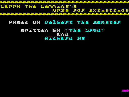 Larry the Lemming's Urge for Extinction