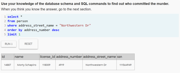 SQL Murder Mystery