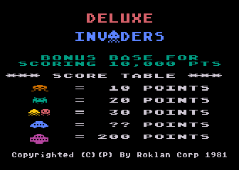 Deluxe Invaders