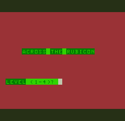 Across the Rubicon