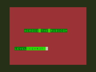 Across the Rubicon