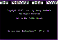 The Phrase that Pays
