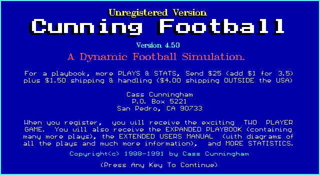 Cunning Football