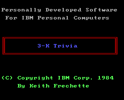 3-K Trivia