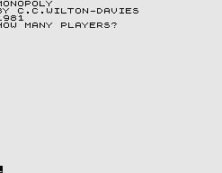 ZX81 Monopoly