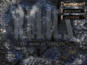 Relics: The Recur of Origin