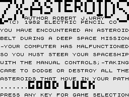 ZX Asteroids