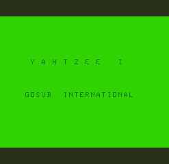 Yahtzee I