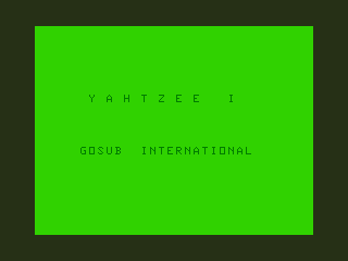 Yahtzee I