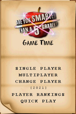 Are You Smarter Than a 5th Grader?: Game Time
