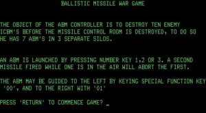 Ballistic Missile War Game