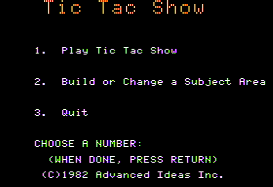 Tic Tac Show