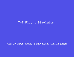 747 Flight Simulator