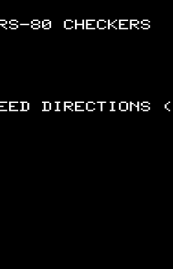 TRS-80 Checkers