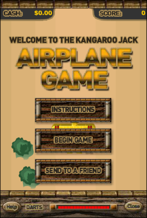 Kangaroo Jack Airplane Game