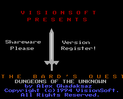 The Bard's Quest: Dungeons of the Unknown
