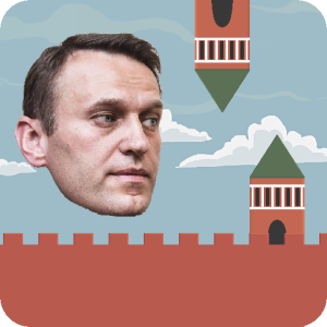 Flappy Navalny: Over the Kremlin