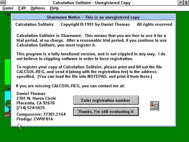 Calculation Solitaire