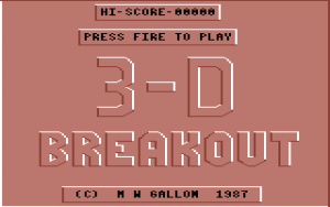 3-D Breakout