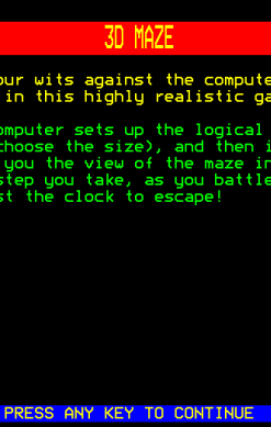 3-D Maze