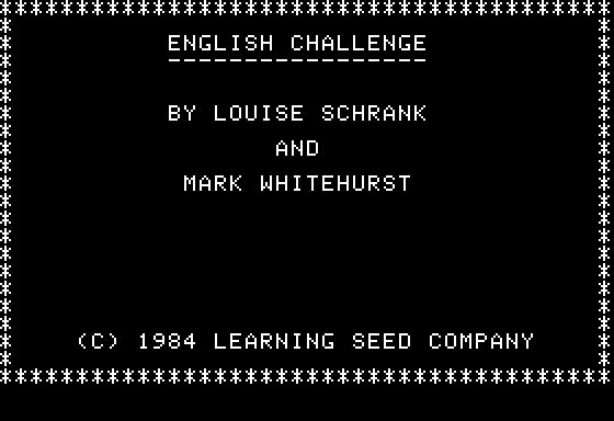 English Challenge