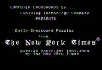 Daily Crossword Puzzles from The New York Times