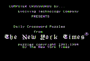 Daily Crossword Puzzles from The New York Times