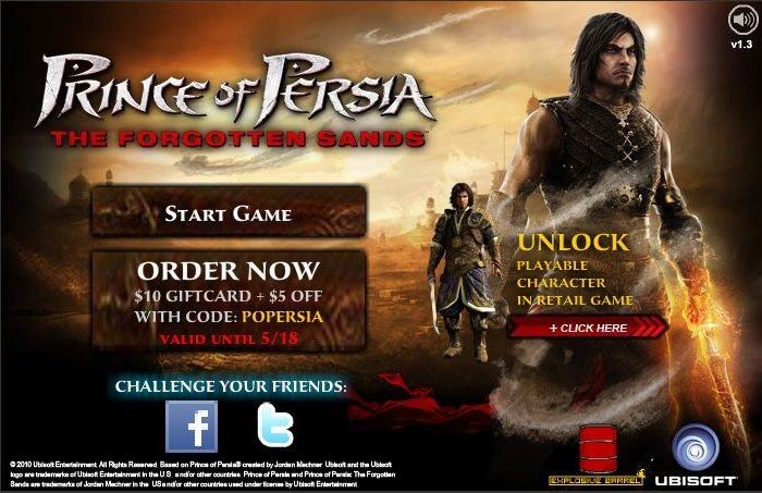 Prince of Persia: The Forgotten Sands Flash Game