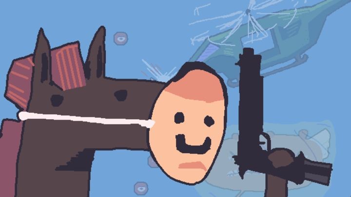 Horse with a Human Mask on a Tightrope