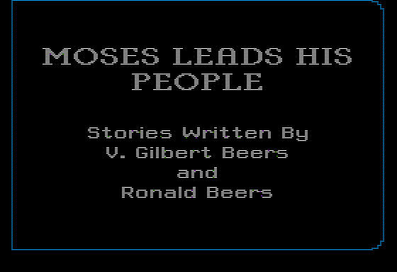 Moses and the Wilderness Wanderings