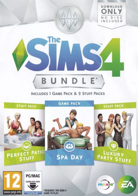 The Sims 4 Bundle: Perfect Patio Stuff, Spa Day, Luxury Party Stuff