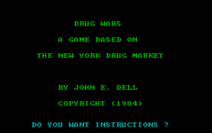 Drug Wars: A Game Based on the New York Drug Market