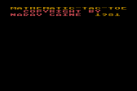 Mathematic-Tac-Toe