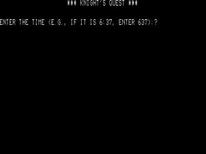 Knight's Quest / Robot Chase / Horse Race