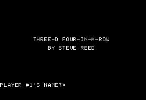 Three-D Four-In-A-Row