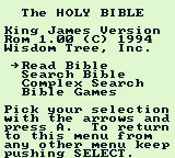 King James Bible For Use On Game Boy