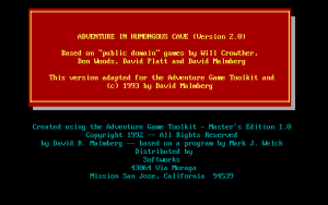 Adventure in Humongous Cave