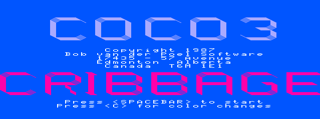 CoCo 3 Cribbage