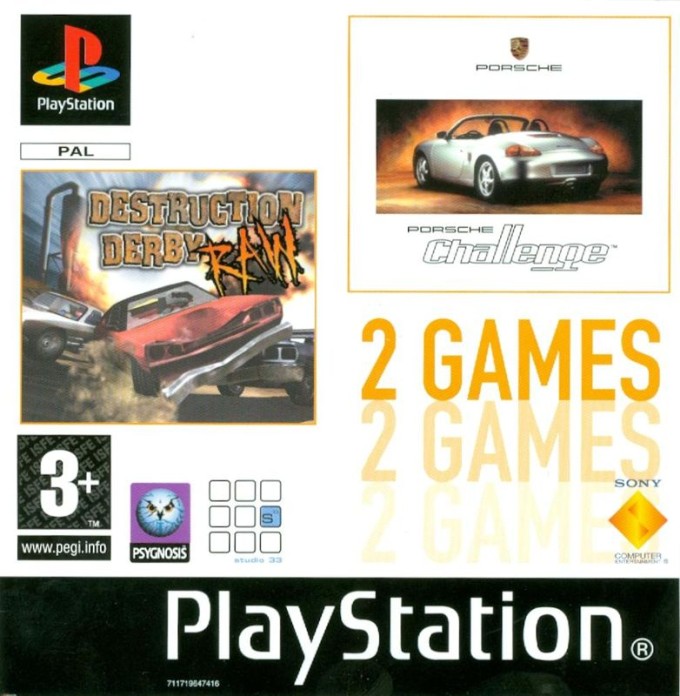 2 Games: Destruction Derby Raw / Porsche Challenge