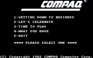 Compaq-DOS (included games)