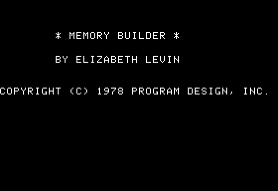 Memory Builder: Concentration